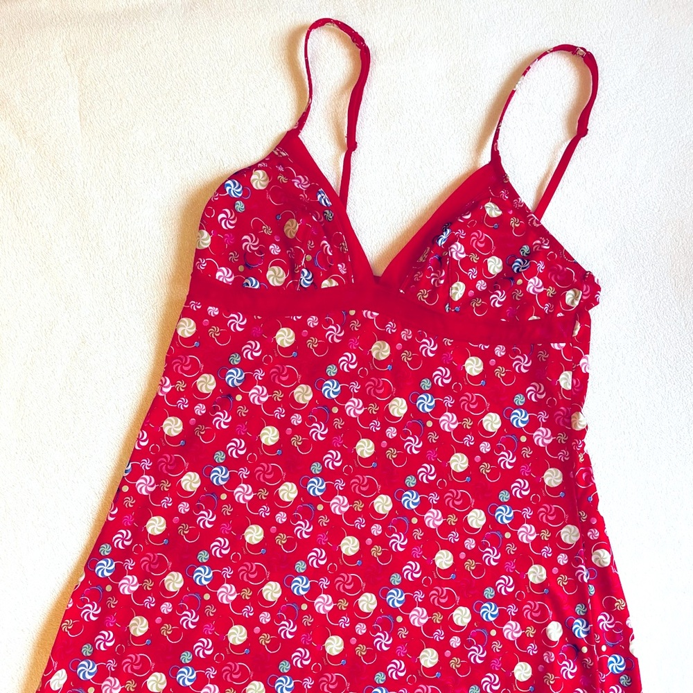 Red Victoria’s Secret Christmas Holiday Candy Chemise, Medium